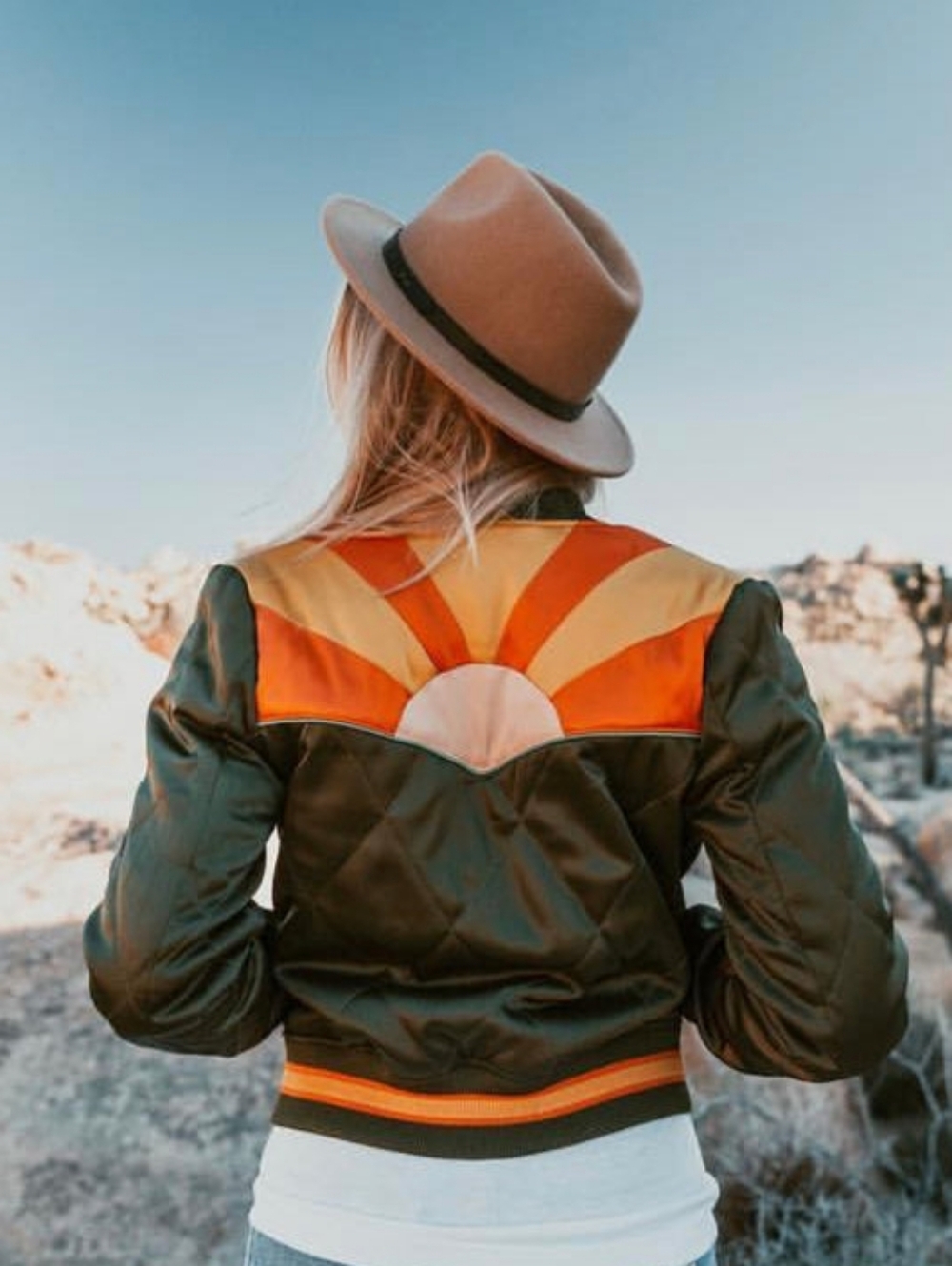 Classic Rock Couture Olive Green Rising Sun Bomber Jacket